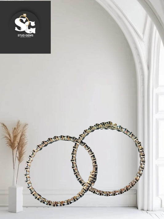 Elegant Gold-Plated Designer Bangles – Stud Gems Jewellery