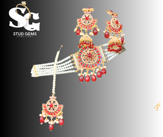 🌸 Traditional Bridal Jewellery Set – Stud Gems Jewellery 🌸