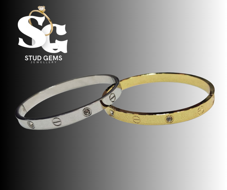 ✨ Classic Love Bangles in Gold & Silver – Stud Gems Jewellery ✨