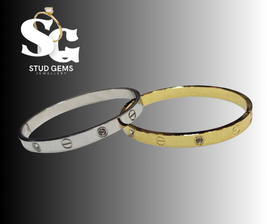✨ Classic Love Bangles in Gold & Silver – Stud Gems Jewellery ✨